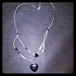 Black heart necklace